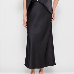a new day Black Satin Maxi Skirt